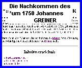 Nachkommen des Johannes Greiner